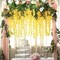 12 Pack Artificial Wisteria Flower Vines Garland, 3.75 Ft Flower Strings (Yellow)